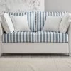 Sofa "Hooge" In Creme Und Blau Landhaus Couch 2-Sitzer 160 Cm Inkl. 4 Kissen -Wohnwelt Verkauf 10008 1