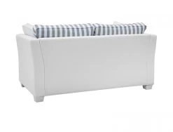 Sofa "Hooge" In Creme Und Blau Landhaus Couch 2-Sitzer 160 Cm Inkl. 4 Kissen -Wohnwelt Verkauf 10008 7