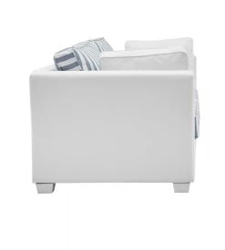 Sofa "Hooge" In Creme Und Blau Landhaus Couch 2-Sitzer 160 Cm Inkl. 4 Kissen -Wohnwelt Verkauf 10008 8