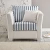 Sessel "Hooge" In Creme Und Blau Landhaus Wohnzimmer Loungesessel 95 Cm -Wohnwelt Verkauf 10011 1