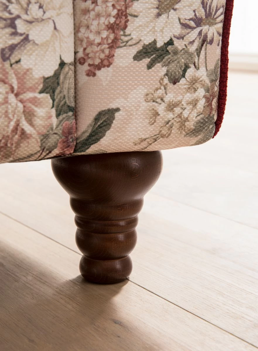 Sessel Set "Elita" In Creme Landhaus Blumen Design Loungesessel Inklusive Hocker 5 Sessel Set "Elita" In Creme Landhaus Blumen Design Loungesessel Inklusive Hocker – Bild 3