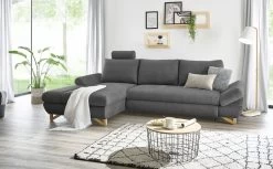 Ecksofa "Skalm" In Grau Struktur-Stoff Sofa Mit Bettfunktion Und Stauraum 284 Cm 16 Ecksofa "Skalm" In Grau Struktur-Stoff Sofa Mit Bettfunktion Und Stauraum 284 Cm -Wohnwelt Verkauf 10051 5