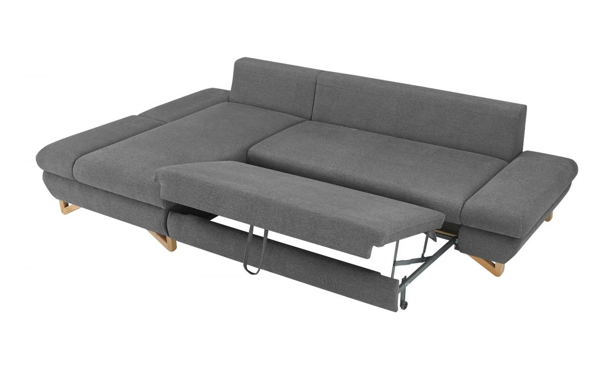Ecksofa "Skalm" In Grau Struktur-Stoff Sofa Mit Bettfunktion Und Stauraum 284 Cm 11 Ecksofa "Skalm" In Grau Struktur-Stoff Sofa Mit Bettfunktion Und Stauraum 284 Cm – Bild 9