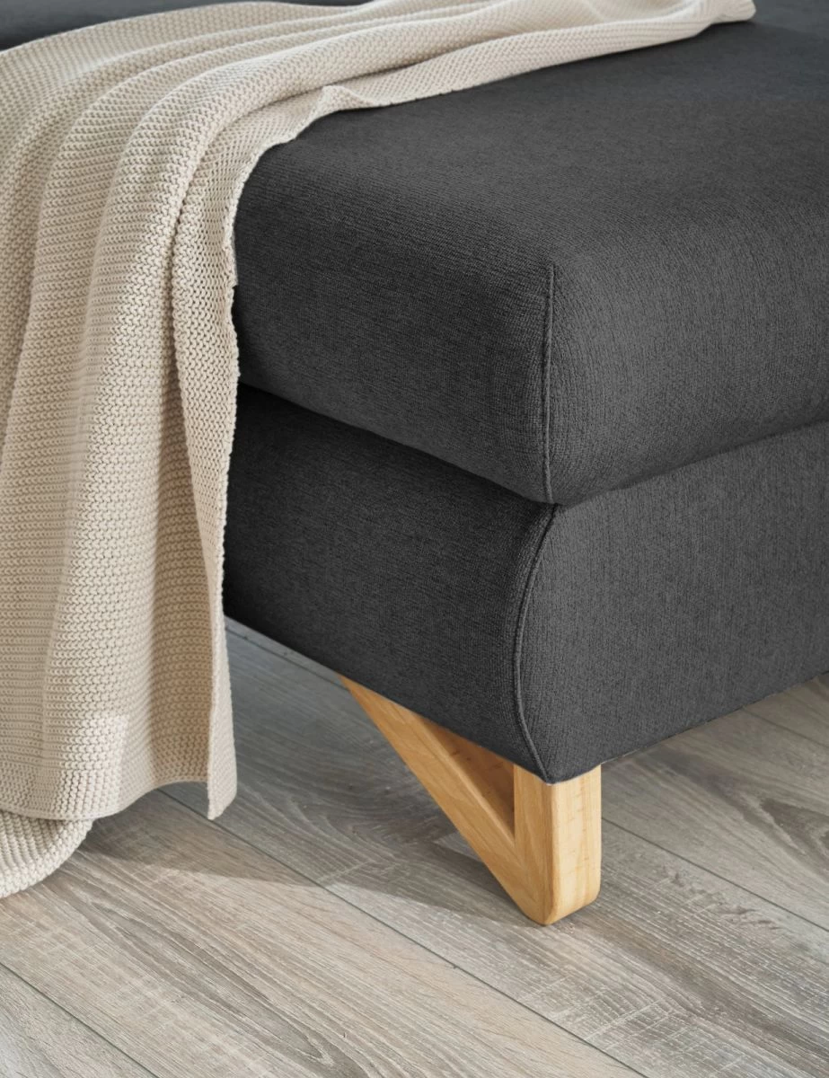 Ecksofa "Skalm" In Grau Velours Wohnzimmer Sofa 6 Ecksofa "Skalm" In Grau Velours Wohnzimmer Sofa – Bild 4