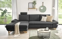 Ecksofa "Skalm" In Grau Velours Wohnzimmer Sofa 17 Ecksofa "Skalm" In Grau Velours Wohnzimmer Sofa -Wohnwelt Verkauf 10063 6