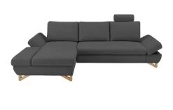 Ecksofa "Skalm" In Grau Velours Wohnzimmer Sofa 19 Ecksofa "Skalm" In Grau Velours Wohnzimmer Sofa -Wohnwelt Verkauf 10063 8