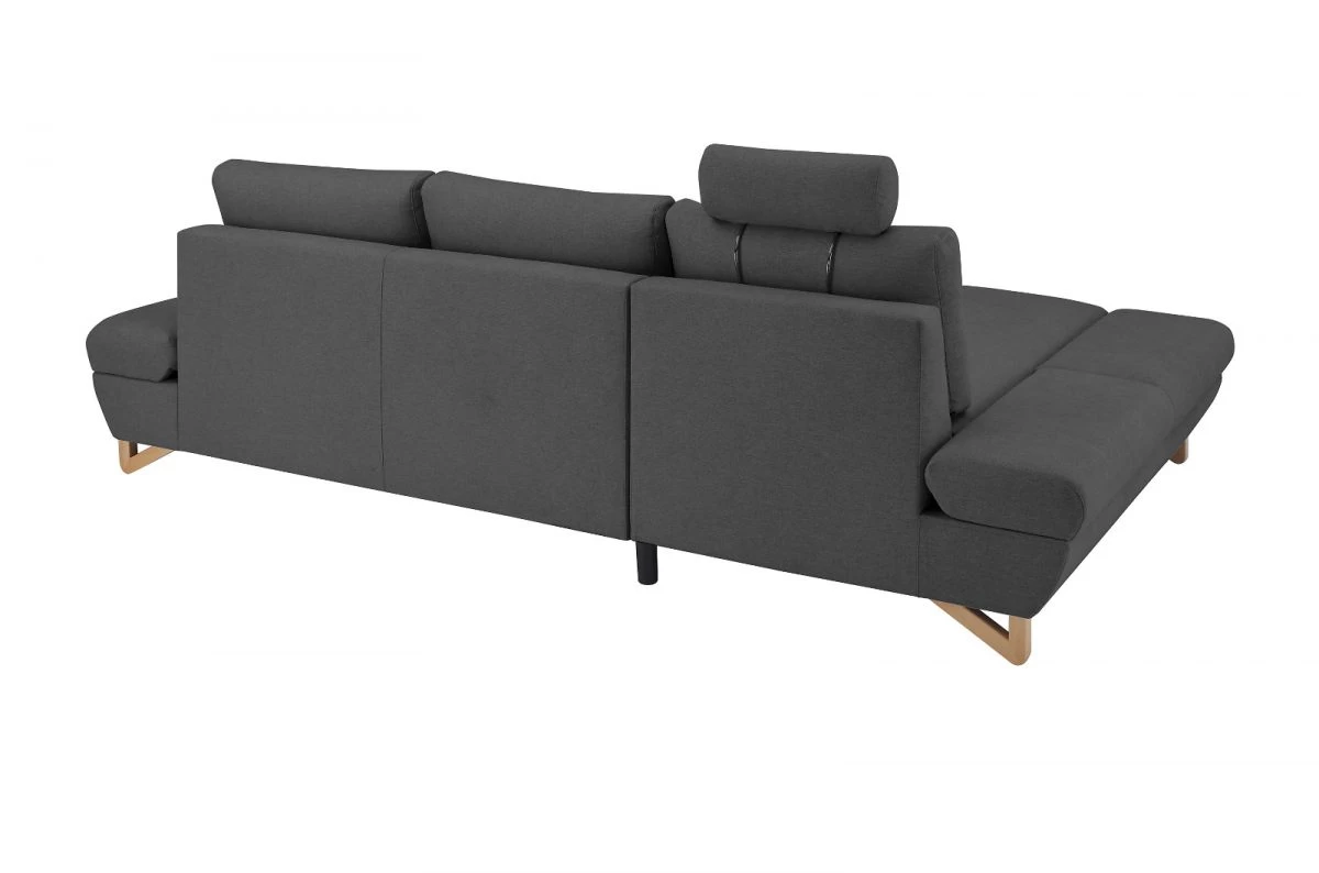 Ecksofa "Skalm" In Grau Velours Wohnzimmer Sofa 11 Ecksofa "Skalm" In Grau Velours Wohnzimmer Sofa – Bild 9