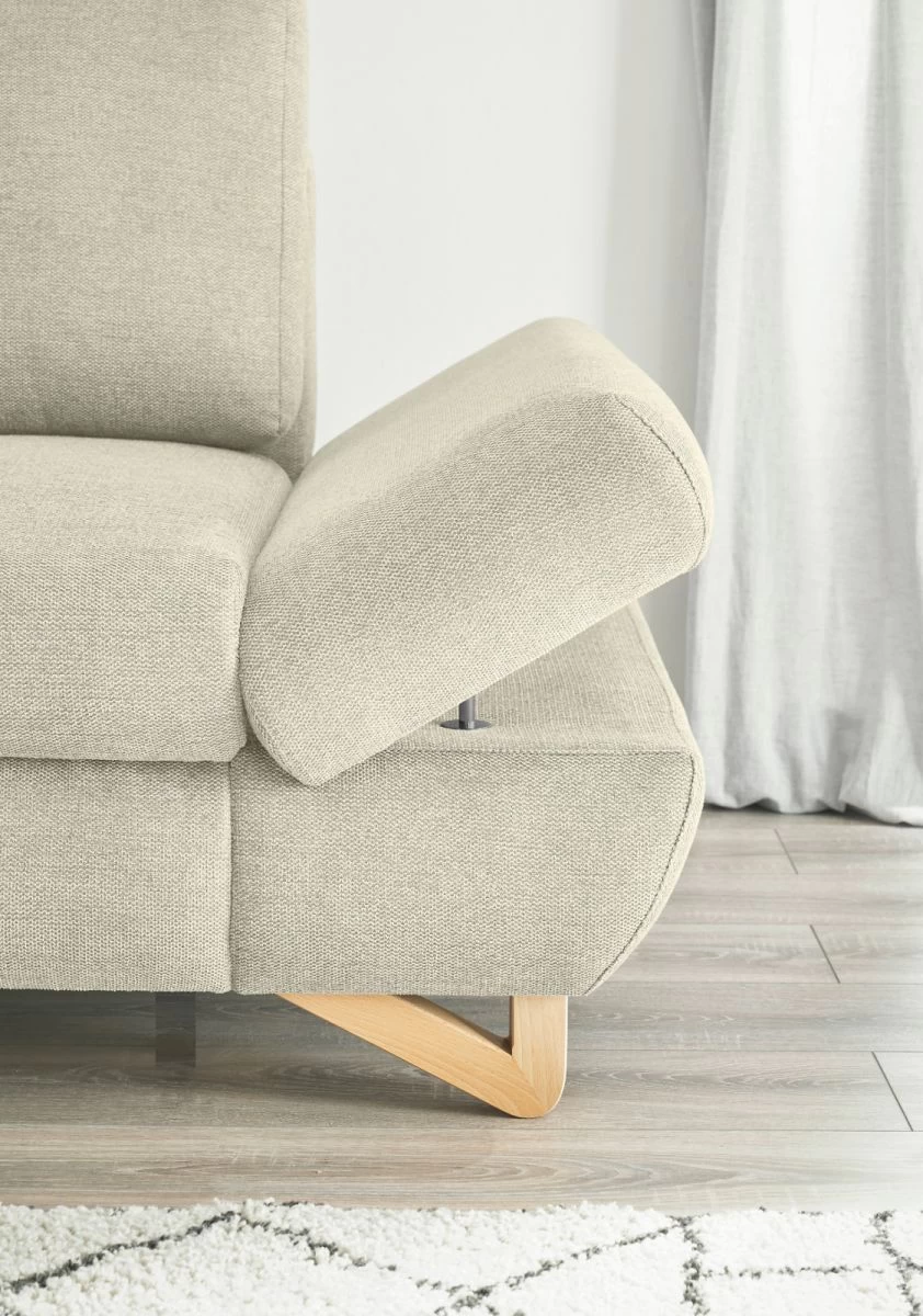 Ecksofa "Skalm" In Beige Struktur-Stoff Wohnzimmer Sofa 5 Ecksofa "Skalm" In Beige Struktur-Stoff Wohnzimmer Sofa – Bild 3