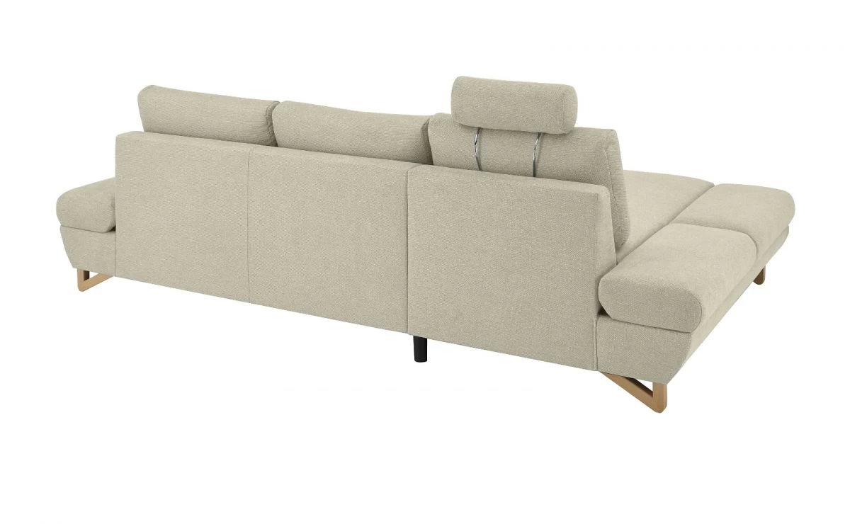 Ecksofa "Skalm" In Beige Struktur-Stoff Wohnzimmer Sofa 11 Ecksofa "Skalm" In Beige Struktur-Stoff Wohnzimmer Sofa – Bild 9