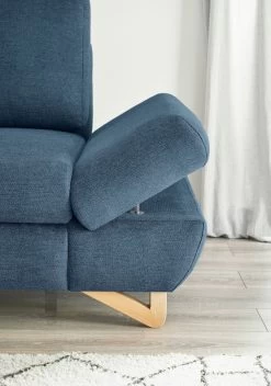 Ecksofa "Skalm" In Blau Struktur-Stoff Wohnzimmer Sofa 14 Ecksofa "Skalm" In Blau Struktur-Stoff Wohnzimmer Sofa -Wohnwelt Verkauf 10066 3