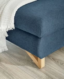 Ecksofa "Skalm" In Blau Struktur-Stoff Wohnzimmer Sofa 15 Ecksofa "Skalm" In Blau Struktur-Stoff Wohnzimmer Sofa -Wohnwelt Verkauf 10066 4