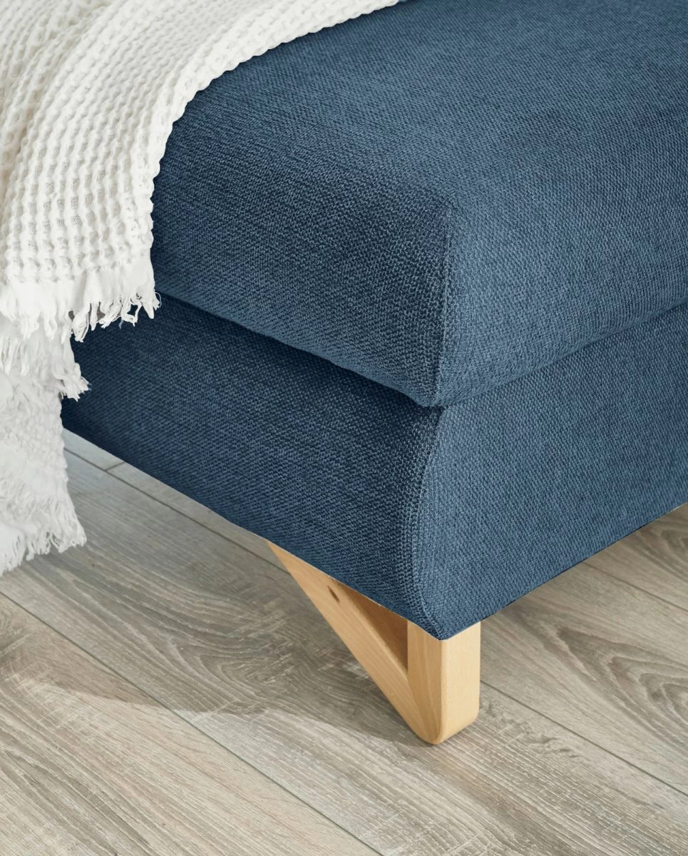 Ecksofa "Skalm" In Blau Struktur-Stoff Wohnzimmer Sofa 6 Ecksofa "Skalm" In Blau Struktur-Stoff Wohnzimmer Sofa – Bild 4