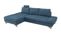 Ecksofa "Skalm" In Blau Struktur-Stoff Wohnzimmer Sofa 18 Ecksofa "Skalm" In Blau Struktur-Stoff Wohnzimmer Sofa -Wohnwelt Verkauf 10066 7