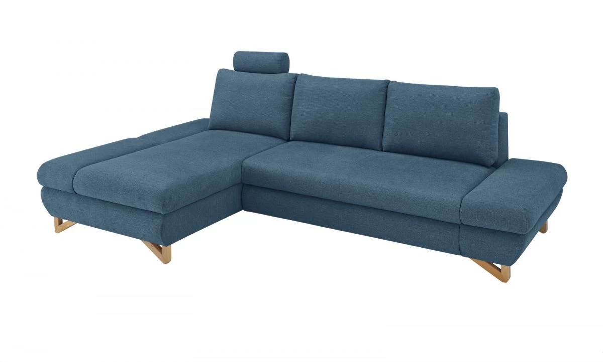 Ecksofa "Skalm" In Blau Struktur-Stoff Wohnzimmer Sofa 9 Ecksofa "Skalm" In Blau Struktur-Stoff Wohnzimmer Sofa – Bild 7