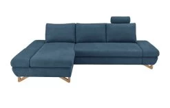 Ecksofa "Skalm" In Blau Struktur-Stoff Wohnzimmer Sofa 19 Ecksofa "Skalm" In Blau Struktur-Stoff Wohnzimmer Sofa -Wohnwelt Verkauf 10066 8