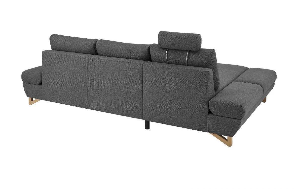 Ecksofa "Skalm" In Grau Struktur-Stoff Wohnzimmer Sofa 11 Ecksofa "Skalm" In Grau Struktur-Stoff Wohnzimmer Sofa – Bild 9