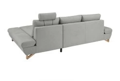 Ecksofa "Skalm" In Hellgrau Velours Wohnzimmer Sofa -Wohnwelt Verkauf 10070 9