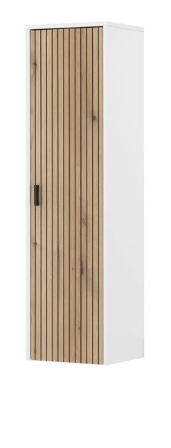 Hängeschrank "Merced" In Weiß Matt Und Evoke Eiche Wohn- Und Esszimmer Wandschrank 33 X 120 Cm -Wohnwelt Verkauf 10085 6