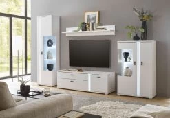 TV-Lowboard "Bellport" In Weiß Matt TV Unterteil Inklusive Frontbeleuchtung 150 Cm -Wohnwelt Verkauf 10163 6