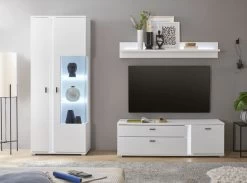 TV-Lowboard "Bellport" In Weiß Matt TV Unterteil Inklusive Frontbeleuchtung 150 Cm -Wohnwelt Verkauf 10163 7