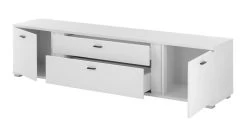 TV-Lowboard "Bellport" In Weiß Matt TV Unterteil Inklusive Frontbeleuchtung 200 Cm -Wohnwelt Verkauf 10164 10