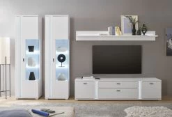 TV-Lowboard "Bellport" In Weiß Matt TV Unterteil Inklusive Frontbeleuchtung 200 Cm -Wohnwelt Verkauf 10164 5