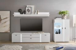 TV-Lowboard "Bellport" In Weiß Matt TV Unterteil Inklusive Frontbeleuchtung 200 Cm -Wohnwelt Verkauf 10164 7