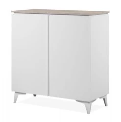 Kommode "Bertrix" In Weiß Und Sandstein Wohn- Und Esszimmer Sideboard 88 X 92 Cm -Wohnwelt Verkauf 10181 7