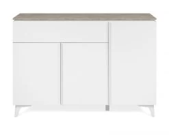 Sideboard "Bertrix" In Weiß Und Sandstein Wohn- Und Esszimmer Kommode 133 X 92 Cm 19 Sideboard "Bertrix" In Weiß Und Sandstein Wohn- Und Esszimmer Kommode 133 X 92 Cm -Wohnwelt Verkauf 10182 8