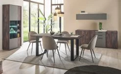 TV-Lowboard "Piano" In Thermo Eiche Und Grau TV Unterteil Mit Soft-Close 152 X 50 Cm -Wohnwelt Verkauf 10187 7