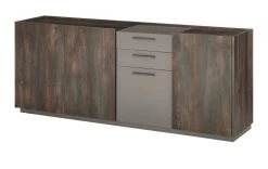 Sideboard "Piano" In Thermo Eiche Und Grau Kommode Mit Soft-Close 200 X 80 Cm -Wohnwelt Verkauf 10196 8