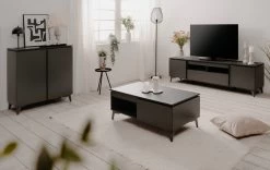 Kommode "Bertrix" In Grau Und Schiefer Wohn- Und Esszimmer Sideboard 88 X 92 Cm -Wohnwelt Verkauf 10240 6