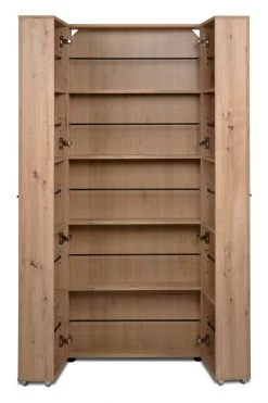 Schuhschrank "Lugo" In Artisan Eiche 74 X 182 Cm, Aufklappbar Für 30 Paar Schuhe -Wohnwelt Verkauf 10248 10
