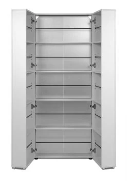 Schuhschrank "Lugo" In Weiß 74 X 182 Cm, Aufklappbar Für 30 Paar Schuhe -Wohnwelt Verkauf 10249 10