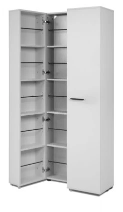 Schuhschrank "Lugo" In Weiß 74 X 182 Cm, Aufklappbar Für 30 Paar Schuhe -Wohnwelt Verkauf 10249 9