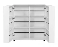 Schuhschrank "Satos" In Weiß 100 X 110 Cm, Aufklappbar Für 24 Paar Schuhe -Wohnwelt Verkauf 10251 10