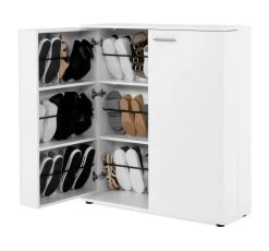 Schuhschrank "Satos" In Weiß 100 X 110 Cm, Aufklappbar Für 24 Paar Schuhe -Wohnwelt Verkauf 10251 9