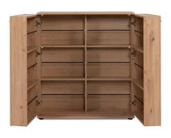 Schuhschrank "Satos" In Artisan Eiche 100 X 110 Cm, Aufklappbar Für 24 Paar Schuhe -Wohnwelt Verkauf 10252 10