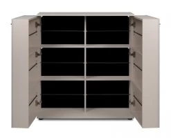 Schuhschrank "Satos" In Samt 100 X 110 Cm, Aufklappbar Für 24 Paar Schuhe -Wohnwelt Verkauf 10253 10