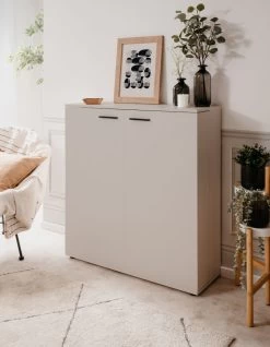 Schuhschrank "Satos" In Samt 100 X 110 Cm, Aufklappbar Für 24 Paar Schuhe -Wohnwelt Verkauf 10253 6