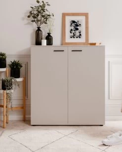 Schuhschrank "Satos" In Samt 100 X 110 Cm, Aufklappbar Für 24 Paar Schuhe -Wohnwelt Verkauf 10253 7