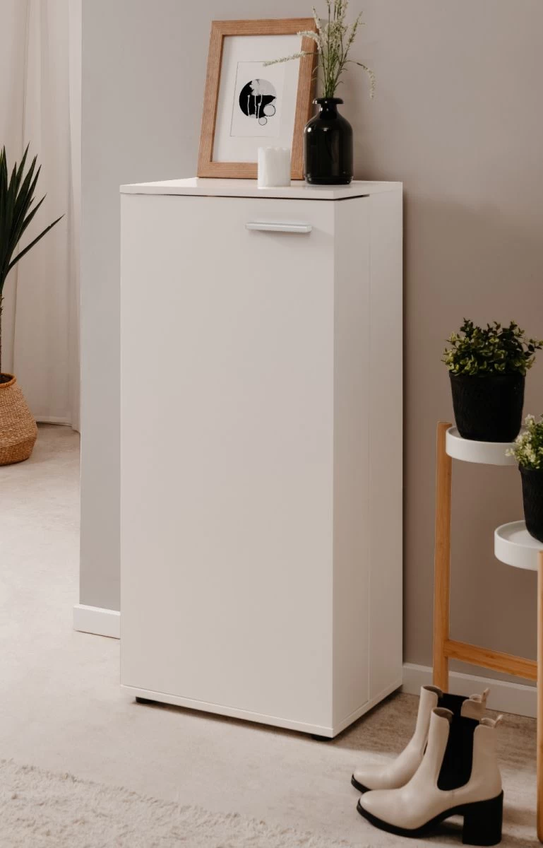 Schuhschrank "Satos" In Weiß 50 X 110 Cm, Aufklappbar Für 12 Paar Schuhe 9 Schuhschrank "Satos" In Weiß 50 X 110 Cm, Aufklappbar Für 12 Paar Schuhe – Bild 7