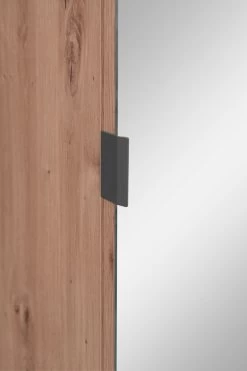 Kompaktgarderobe "Medan" In Artisan Eiche Und Anthrazit Mit 3D-Lamellen Garderobe Mit Spiegel 80 X 190 Cm -Wohnwelt Verkauf 10257 4