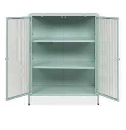 Metall Kommode "Milton" In Mintgrün Vitrine 80 X 102 Cm -Wohnwelt Verkauf 10263 10