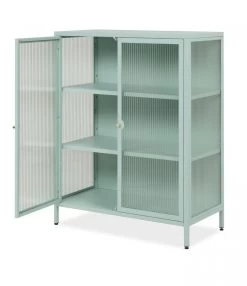 Metall Kommode "Milton" In Mintgrün Vitrine 80 X 102 Cm -Wohnwelt Verkauf 10263 9