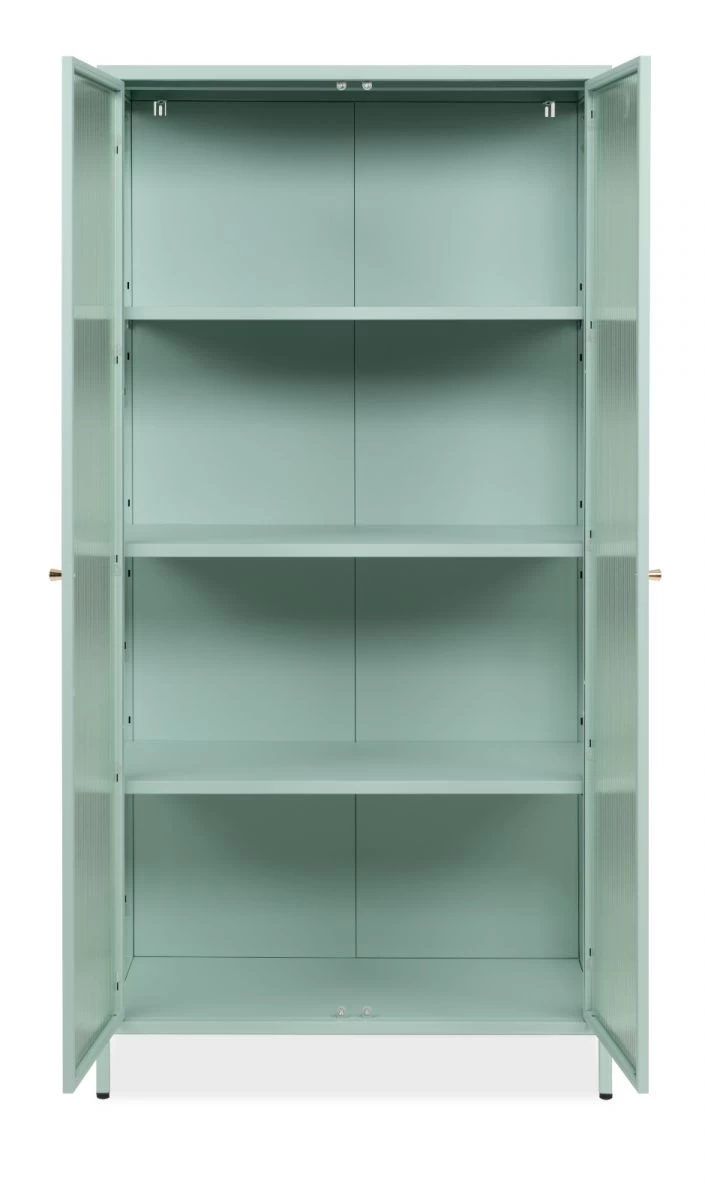 Metall Vitrine "Milton" In Mintgrün Vitrinenschrank 80 X 160 Cm 12 Metall Vitrine "Milton" In Mintgrün Vitrinenschrank 80 X 160 Cm – Bild 10