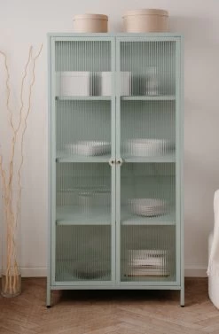 Metall Vitrine "Milton" In Mintgrün Vitrinenschrank 80 X 160 Cm 18 Metall Vitrine "Milton" In Mintgrün Vitrinenschrank 80 X 160 Cm -Wohnwelt Verkauf 10264 7