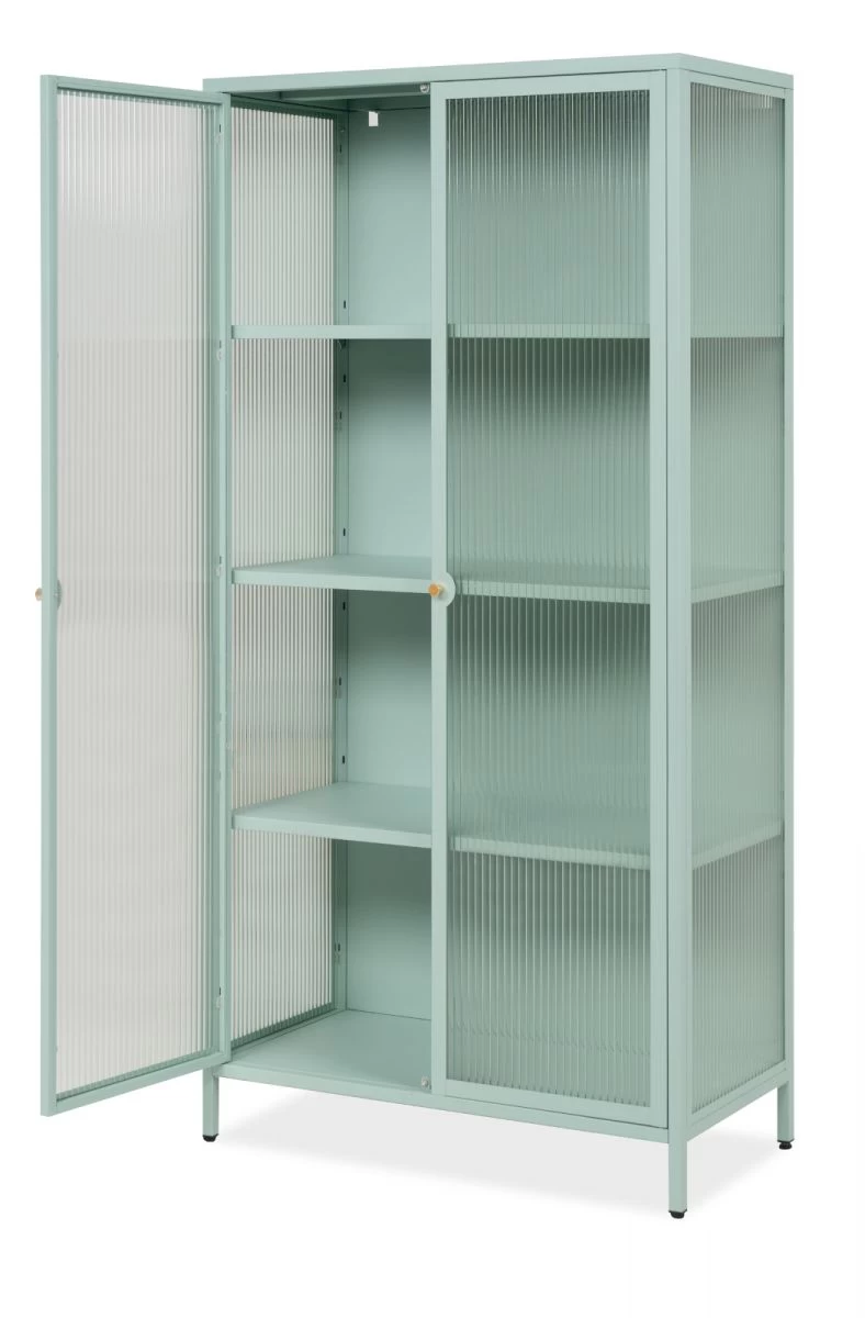 Metall Vitrine "Milton" In Mintgrün Vitrinenschrank 80 X 160 Cm 11 Metall Vitrine "Milton" In Mintgrün Vitrinenschrank 80 X 160 Cm – Bild 9