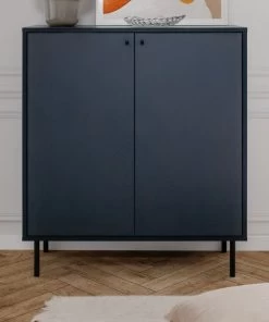 Kommode "Caracas" In Blau Wohn- Und Esszimmer Sideboard 80 X 90 Cm
