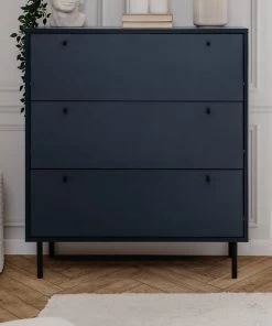 Kommode "Caracas" In Blau Wohn- Und Esszimmer Schubladenkommode 80 X 90 Cm